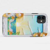 鮮やかなペーパークラフトの海洋波の情景 Case-Mate iPhoneケース (裏面(横))