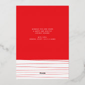 鮮やかなホリデーシーズンの写真シルバーフォイルカード 箔シーズンカード (裏面)