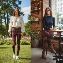 鮮やかなホリデータルタン レギンス