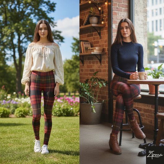 鮮やかなホリデータルタン レギンス