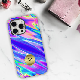鮮やかなホログラフィックモノグラム iPhone 15 PRO MAXケース