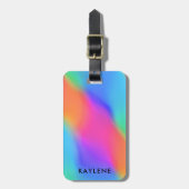 鮮やかなホログラフィパーソナライズされたックの荷物タグ ラゲッジタグ (正面縦)