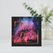 鮮やかなホーリーの粉のデザイン セーブザデート (スタンド正面)