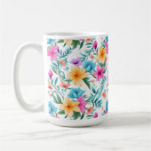 鮮やかなボタニカル ワイルドフラワー – カラフルな花卉  コーヒーマグカップ (左)