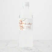 鮮やかなボヘミアンテラコッタウェディング ペットボトルラベル (正面)