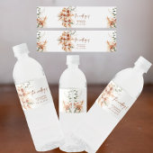 鮮やかなボヘミアンテラコッタウェディング ペットボトルラベル