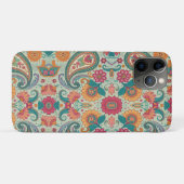 鮮やかなボヘミアン柄のペイズリー薄緑の花柄 Case-Mate iPhoneケース (裏面(横))