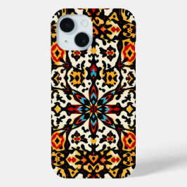 鮮やかなボヘミアン メダリオン フォンケース iPhone 15ケース