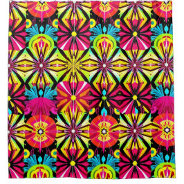 鮮やかなポップ・アートのアートシャワーカーテン – はっきりしたカラー シャワーカーテン