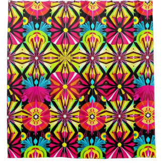 鮮やかなポップ・アートのアートシャワーカーテン – はっきりしたカラー シャワーカーテン