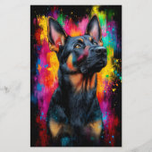 鮮やかなポップ・アートのアートドイツの羊飼い犬CS7クラフト紙 (正面)