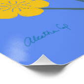 鮮やかなマキシマリストの花卉芸術-語彙-功績ある ポスター (コーナー)