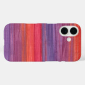 鮮やかなマゼンタとパープルの抽象的なオイルペイント Case-Mate iPhoneケース (裏面 (横))
