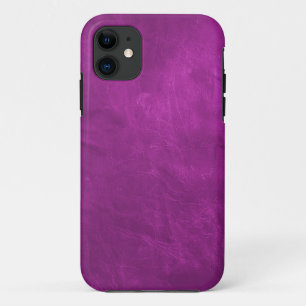 鮮やかなマゼンタの革 iPhone 11 ケース
