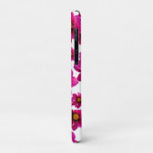 鮮やかなマゼンタピンクのダリアの花柄シャワーカーテン Case-Mate iPhoneケース (裏面/左)