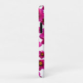 鮮やかなマゼンタピンクのダリアの花柄シャワーカーテン Case-Mate iPhoneケース (裏面/右)