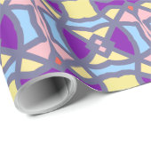 鮮やかなマルチカラーのクラシックなトレンディなパターンデザイン ラッピングペーパー (ロールコーナー)
