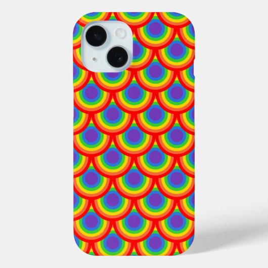 鮮やかなマルチカラーレトロアーク柄 Case-Mate iPhoneケース (裏面)
