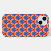 鮮やかなマルチカラーレトロアーク柄 Case-Mate iPhoneケース (裏面 (横))