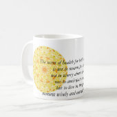 鮮やかなマンデラとの美しい仏教の引用文 コーヒーマグカップ (正面左)