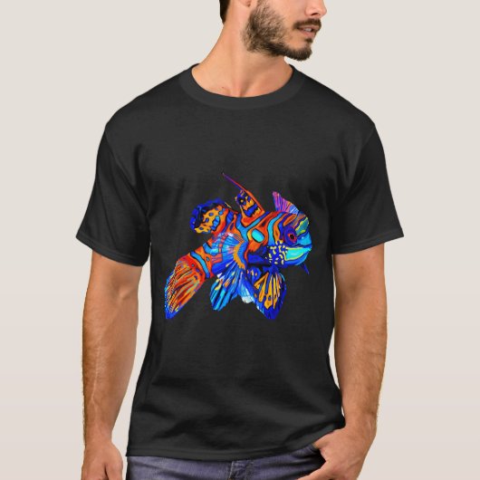 鮮やかなマンドリンフィッシュ Tシャツ (正面)