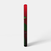 "鮮やかなミントプラントマクロ – ボタニカルグリーンの黒 SAMSUNG GALAXYケース (左側面)