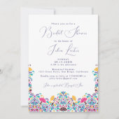 鮮やかなメキシコのフィエスタ レインボー ブライダル シャワー 招待状 (正面)