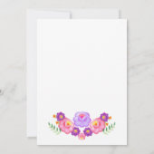 鮮やかなメキシコの花のフィエスタウェディング 招待状 (裏面)