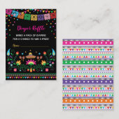 鮮やかなメキシコフェスタのおむつのラッフルのベビーシャワー エンクロージャーカード (正面/裏面)