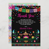 鮮やかなメキシコフェスタのNachoの平均ベビーシャワー サンキューカード (正面/裏面)
