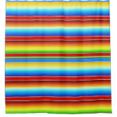 鮮やかなメキシコ総括的で伝統的なスペイン語Serape シャワーカーテン (正面)