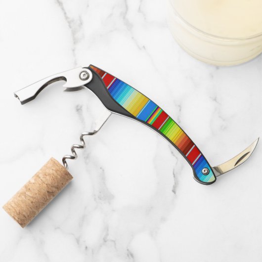 鮮やかなメキシコ総括的で伝統的なスペイン語Serape ソムリエナイフ (正面)