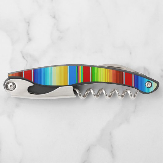 鮮やかなメキシコ総括的で伝統的なスペイン語Serape ソムリエナイフ (正面)