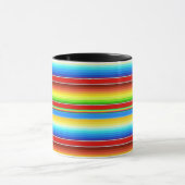 鮮やかなメキシコ総括的で伝統的なスペイン語Serape マグカップ (中央)