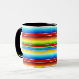 鮮やかなメキシコ総括的で伝統的なスペイン語Serape マグカップ