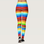 鮮やかなメキシコ総括的で伝統的なスペイン語Serape レギンス (裏面)