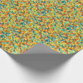 鮮やかなモザイクパターン ラッピングペーパー (角)