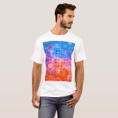 鮮やかなモザイク:多彩な抽象的背景 Tシャツ (正面フル)