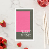 鮮やかなモダンなグルーヴィーなピンクとグリーンのウェディングシャワーのカスタム (インサイチュ)