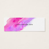 鮮やかなモダンピンクの水の色のスプラッシュ価格ラベル (裏面)