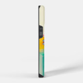 鮮やかなモダンフラワー iPhoneケース (右側面)