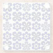 鮮やかなモダンフローラコースター ガラスコースター (裏面)