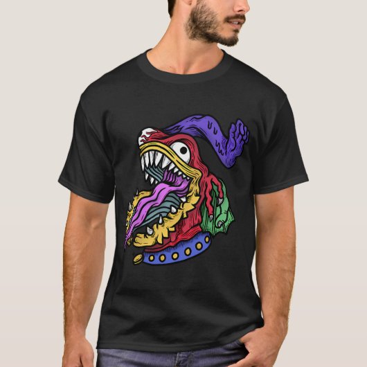 鮮やかなモンスター Tシャツ (正面)