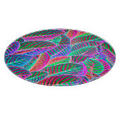 鮮やかなリーフパターンデザイン カッティングボード (角)