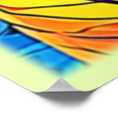 鮮やかなリーフパターン ポスター (角)