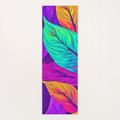 鮮やかなリーフパターン ヨガマット (裏面)