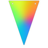 鮮やかなレインボーグラデーションバースデーパーティー バンティングフラッグ (第1の旗)