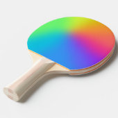 鮮やかなレインボーグラデーションバースデーパーティー 卓球ラケット (正面アングル)