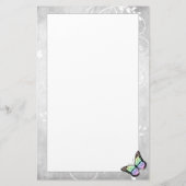 鮮やかなレインボーバタフライ文房具 便箋 (裏面)