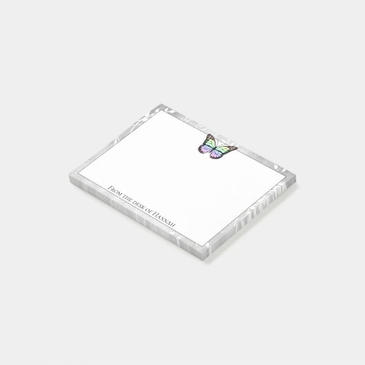 鮮やかなレインボーバタフライ ポストイット (アングル)